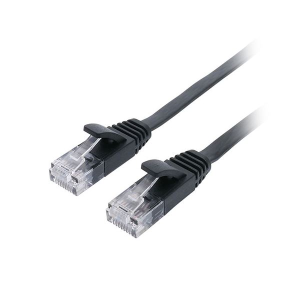 MCO CAT.6A LANケーブル フラット ブラック 30m C6A-F30BKパソコン ケーブル ケーブルカバー LANケーブル