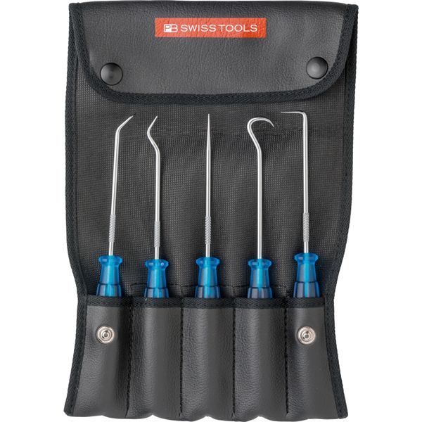 PB SWISS TOOLS ピービースイスツールズ 5本組 マルチクラフト ピックツールセット ロールケース付 7685.SET 工事 DIY 工具 作業 建築