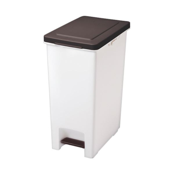 アスベル R防臭エバン ペダルペール 45L ブラウン 1台【×3セット】 【 セット販売 まとめ買い 割引 】 ゴミ箱　ダストボックス
