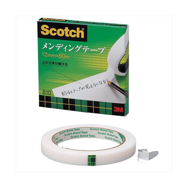 【１０個仕掛ける まとめ買い】 3M Scotch スコッチウイスキー メンディングテープ 12mm×50m 3M-810-3-12X10 【お徳用 まとめ買い お買い得 御役目用 割り引き 仕掛ける売りわたす】 日備品雑貨・文房具・手芸 文房具・事務備品 文具 執務室備品 文房具 事務備品 磁気テープ・くっ付ける物の具