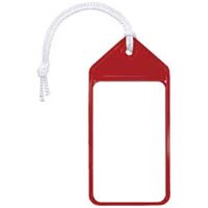 共栄プラスチック ネームタッグ旅行名札 C-80-5-R レッド 5枚【×10セット】 【 セット販売 まとめ買い 割引 オフィス 文房具 文具 業務用 オフィス用品 】 文具 オフィス用品 名札 カードケース