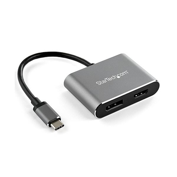 StarTech.com USB C-DisplayPort / HDMI変換アダプタ 2in1 4K / 60Hz対応 スペースグレーCDP2DPHD 1個