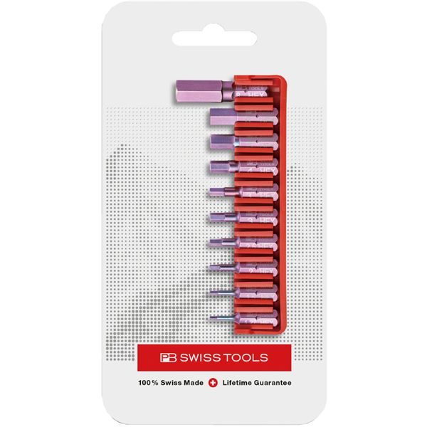 PB SWISS TOOLS ピービースイスツールズ 10本組 ショートタイプ 六角ビットセット ビットホルダー付 パッケージタイプ C6.709CN 工事 DIY 工具 ドライバー ドライバー