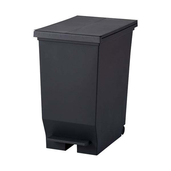 アスベル エバン両開きペダルペール 40L ブラック A630477 1台 ゴミ箱　ダストボックス