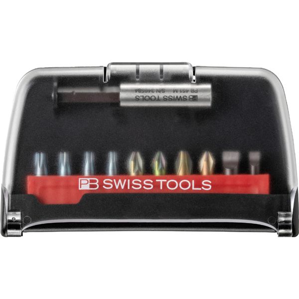 PB SWISS TOOLS ピービースイスツールズ 10本組 ショートタイプ ドライバービット ケース付 C6.702BC 工事 DIY 工具 ドライバー ドライバー