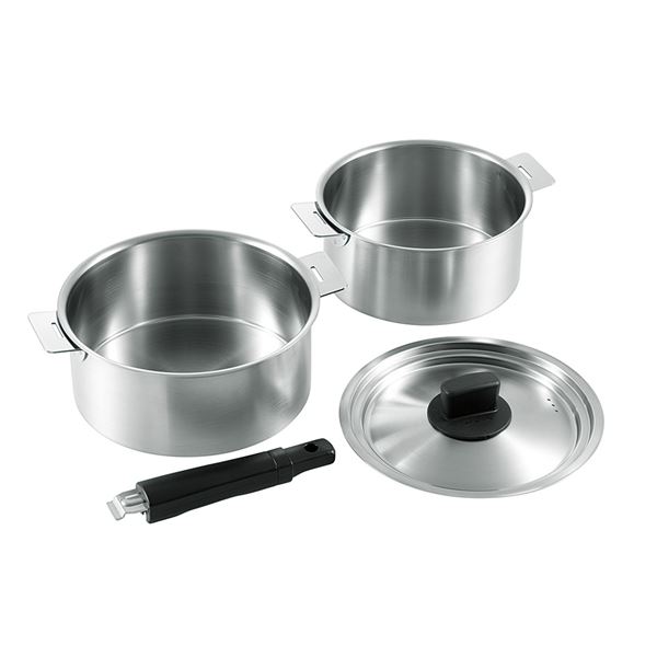 ハンドル着脱式鍋2点セット 18cm&20cm SE-27 【 キッチン用品・食器・調理器具 日用雑貨・キッチン用品 キッチン 鍋・フライパン 圧力鍋 】|創業40周年 世田谷インテリア