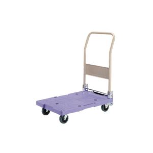 ナンシン 折りたたみ式 微音樹脂台車 サイレントマスター 台静快 フットブレーキ付 150kg荷重 DSK-101B 1台 キャリーカート 台車