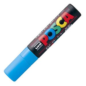 三菱鉛筆 水性マーカー ポスカ 極太角芯 水色 PC17K.8 1本 【×20セット】 【 セット販売 まとめ買い 割引 オフィス 文房具 文具 業務用 オフィス用品 】 文具 オフィス用品 ペン ボールペン