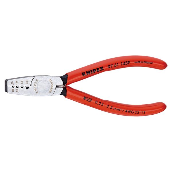 KNIPEX クニペックス 9761-145F エンドスリーブ用 圧着ペンチ 工具 ツール DIY 作業工具 道具 工事 DIY 工具 ペンチ 圧着ペンチ