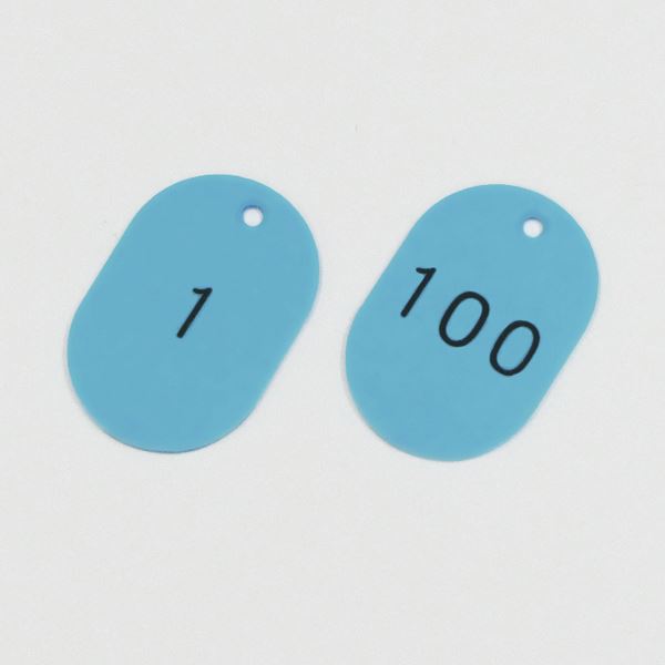 番号小判札 小判札453-SB(1～100) ■カラー：スカイブルー 【100枚1組】  文具 オフィス用品