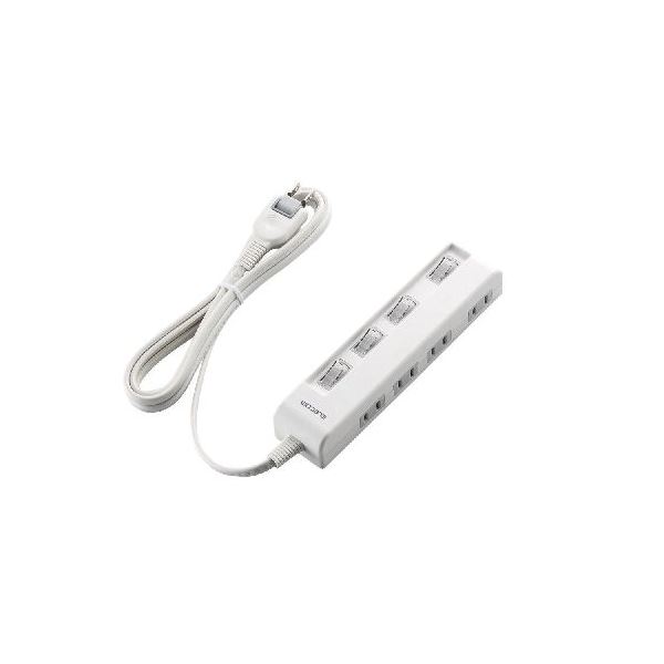 ELECOM エレコム 個別スイッチ付省エネタップ(横挿しタイプ) T-E5C-2420WH【×3セット】 【 セット販売 まとめ買い 割引 】 パソコン 電源タップ タップ