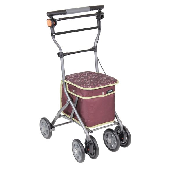 シルバーカー / 手押し車 【ミドルタイプ】 手元ブレーキ 幸和製作所 『ドレース』 レッド 〔介護用品 福祉用品〕|創業40周年 世田谷インテリア