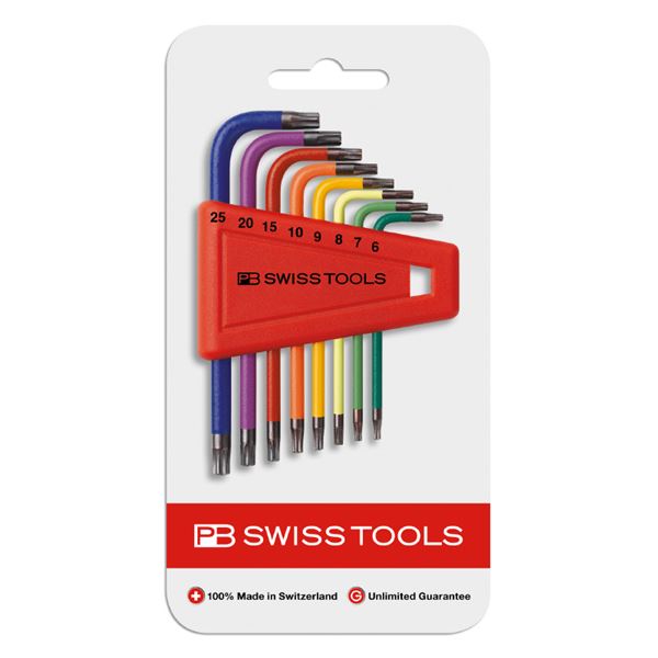 PB SWISS TOOLS 410H/6-25RBCN L型 レインボーヘクスローブレンチ 仕掛ける 手道具 手道具 DIY 御役目手道具 御先棒 鍵