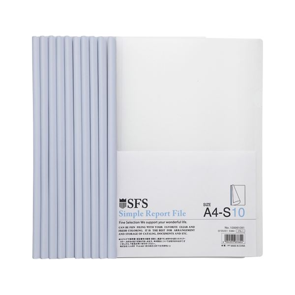 たんぽぽ レポートファイル A4判タテ型 S 109991090 ホワイト 10冊入 【×10セット】 【 セット販売 まとめ買い 割引 オフィス 文房具 文具 業務用 オフィス用品 】 文具 オフィス用品 ファイル クリアケース クリアファイル