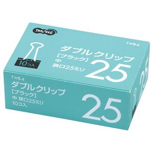 TANOSEE 【お徳用仕掛ける】 TANOSEE ダブルゼムクリップ 中 口幅25粍 黒いこと 1箱 （10個） 【×60仕掛ける】 【お徳用 まとめ買い お買い得 御役目用 割り引き 仕掛ける売りわたす】 日備品雑貨・文房具・手芸 文房具・事務備品 文具 執務室備品 文房具 事務備品 ゼムクリップ