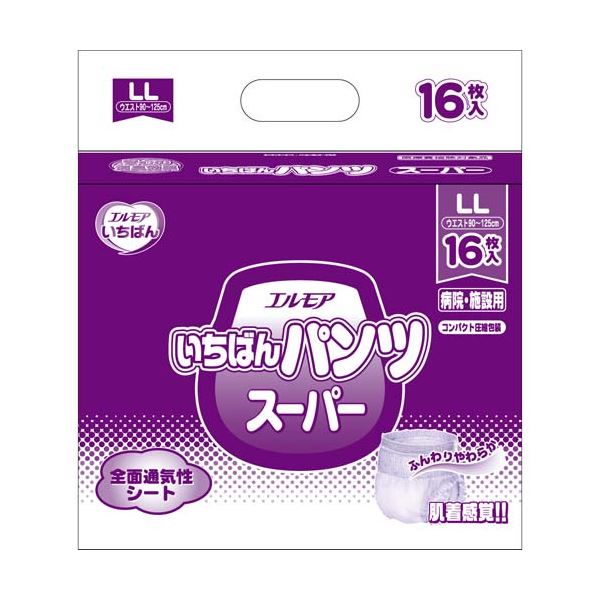 カミ商事 いちばんパンツスーパーLL16枚×6P 健康 衛生用品 おむつ パンツ