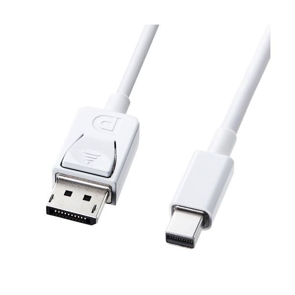 サンワサプライ ミニ-DisplayPort変換ケーブル1m KC-DPM1W【×2セット】 【 セット販売 まとめ買い 割引 】 パソコン ケーブル ケーブルカバー