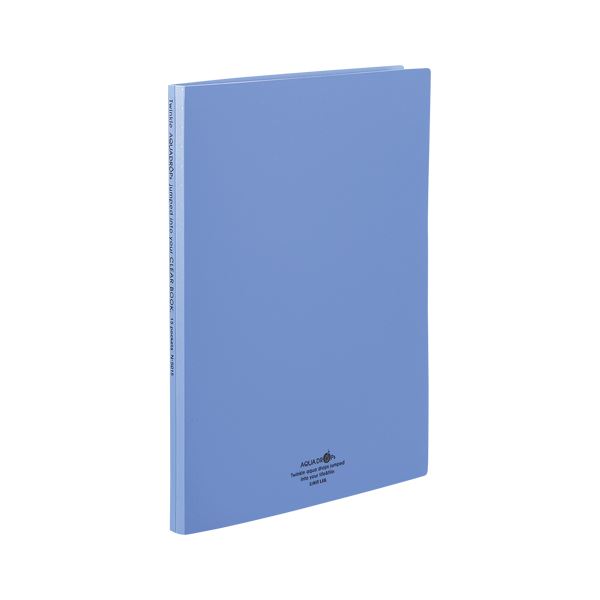 リヒトラブ AQUA DROPs クリヤーブック〈ポケット交換タイプ〉 A4判タテ型（15ポケット） ・ 30穴 N-5015-8 青 1冊入 【×5セット】 【 セット販売 まとめ買い 割引 オフィス 文房具 文具 業務用 オフィス用品 】