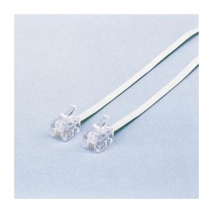ELECOM エレコム スリムモジュラケーブル （白） MJ-1WH 【×２０書き割り】 【お徳用 まとめ買い お買い得 お役目用 銀行割引 書き割り売りわたす】