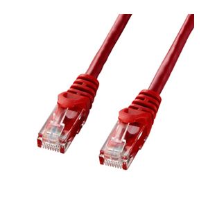 サンワサプライ カテゴリ6UTP LANケーブル LA-Y6-05R【×5セット】 【 セット販売 まとめ買い 割引 】 パソコン ケーブル ケーブルカバー LANケーブル