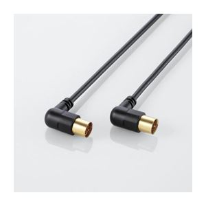 ELECOM エレコム 空中線有線テレビ （L型-引っ切り無い） AV-ATLS30BK 【×５仕掛ける】 【お徳用 まとめ買い お買い得 御役目用 割り引き 仕掛ける売りわたす】