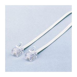 ELECOM エレコム スリムモジュラケーブル （白） MJ-5WH 【×１０書き割り】 【お徳用 まとめ買い お買い得 お役目用 銀行割引 書き割り売りわたす】