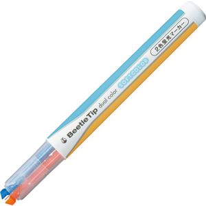 KOKUYO コクヨ 2色蛍光マーカー ビートルティップ ソフトカラー ソフトブルー×ソフトオレンジ PM-L313-3-1P 1本 【×40セット】 【 セット販売 まとめ買い 割引 オフィス 文房具 文具 業務用 オフィス用品 】 文具 オフィス用品 ペン ボールペン
