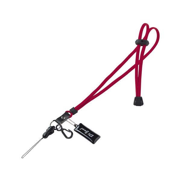 サンワサプライ ネックストラップ(丸紐、レッド) DG-ST8R【×5セット】 【 セット販売 まとめ買い 割引 】 4,336円