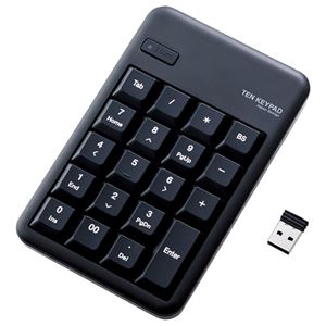 ELECOM エレコム ワイヤレステンキーボード / Mサイズ / メンブレン / 高耐久 / ブラック TK-TDM017BK