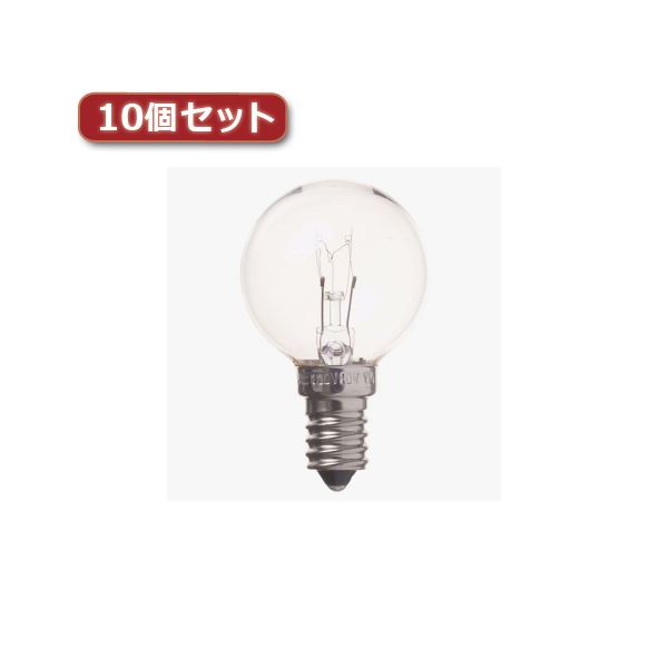 YAZAWA ベビーボール球 G40 E14 25W クリア10個セット G401425CX10家電 電球 一般電球