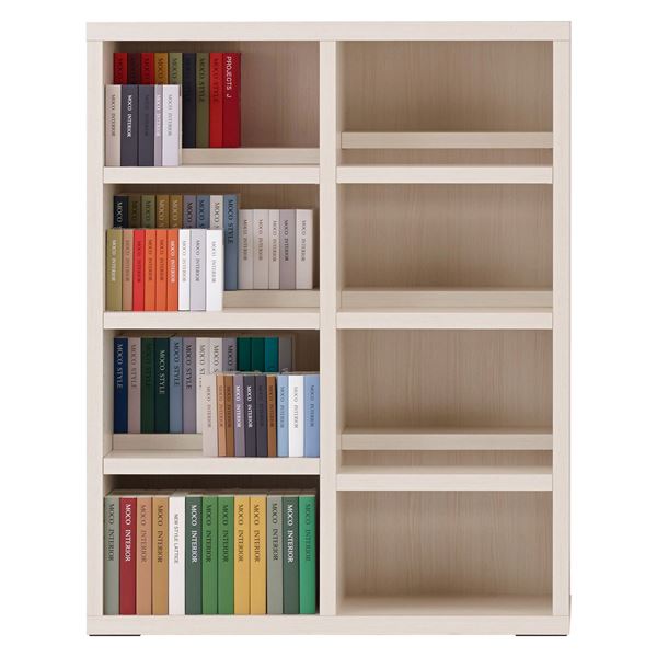 フナモコ コミックシェルフ ロータイプ 【幅90×114cm】 ホワイトウッド CBS-91L インテリア 家具 収納家具 オープンシェルフ オープンラック