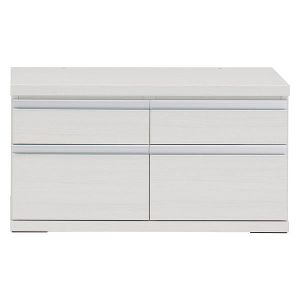 フナモコ ラチス ローチェスト 【幅90×48cm】 ホワイトウッド FLS-90S インテリア 家具 収納家具 チェスト 収納タンス