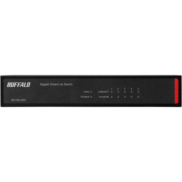BUFFALO バッファロー 法人向け Giga対応 Layer2 スマートLiteスイッチ 5ポート BS-GSL2005パソコン  ネットワーク機器
