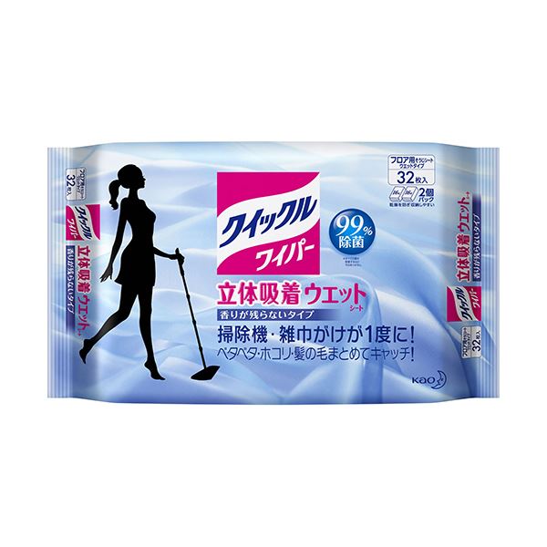 花王 クイックルワイパー立体吸着ウエットシート 1セット（320枚：32枚×10パック） 掃除用品 10,001円