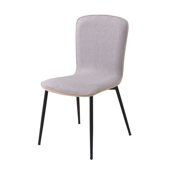 ダイニングチェア パーソナルチェア 幅43cm ブラウン スチール クッション コットン メイソン 組立品 リビング 在宅ワーク 【椅子 チェアー 業務用 PC オフィス オフィスチェアー チェア 会議室 PCチェアー】|創業40周年 世田谷インテリア