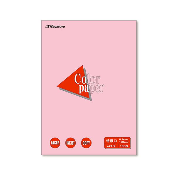 長門屋商店 Color Paper A4 特厚口 桃 ナ-3421V 1冊（100枚）  【×10セット】  【 セット販売 まとめ買い 割引 オフィス 文房具 文具 業務用 オフィス用品 】
