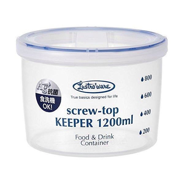 保存容器 フードストッカー 1200ml 浅型 75個セット 食洗機 冷凍保存 抗菌 完全密封 密閉 スクリュートップキーパー 【 セット販売 まとめ買い 割引 】 キッチン 食器 キッチン用品 飲食店 料理