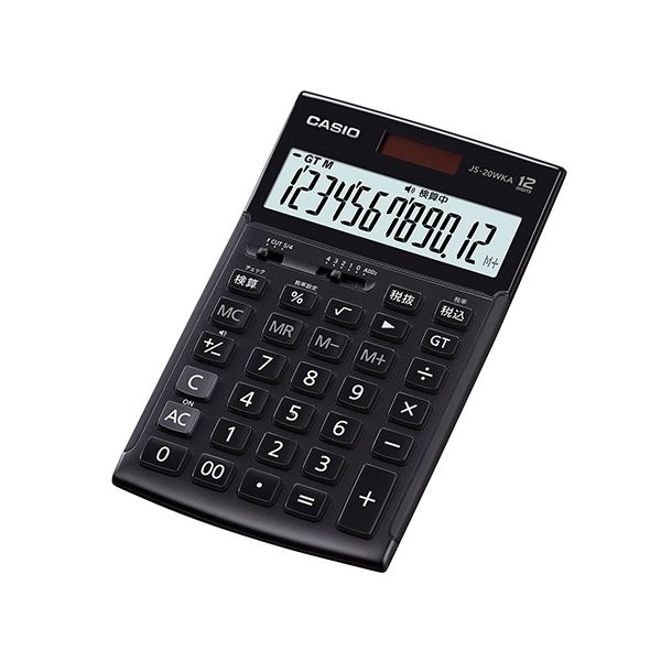 電卓 ジャストサイズ ブラック JS-20WKA-BK-N 日用品雑貨・文房具・手芸 文房具・事務用品 文具 オフィス用品 文房具 事務用品 電卓|創業40周年 世田谷インテリア