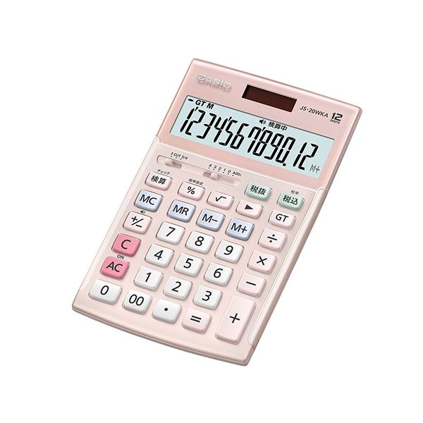 電卓 ジャストサイズ ピンク JS-20WKA-PK-N 日用品雑貨・文房具・手芸 文房具・事務用品 文具 オフィス用品 文房具 事務用品 電卓|創業40周年 世田谷インテリア