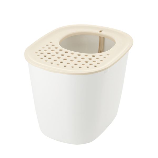 ラプレ 砂取りネコトイレ ホワイト (ペット用品) (×2セット） 【 セット販売 まとめ買い 割引 】 ペット 犬 トイレ用品