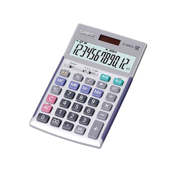 電卓 ジャストサイズ シルバー JS-20WKA-SR-N 日用品雑貨・文房具・手芸 文房具・事務用品 文具 オフィス用品 文房具 事務用品 電卓|創業40周年 世田谷インテリア