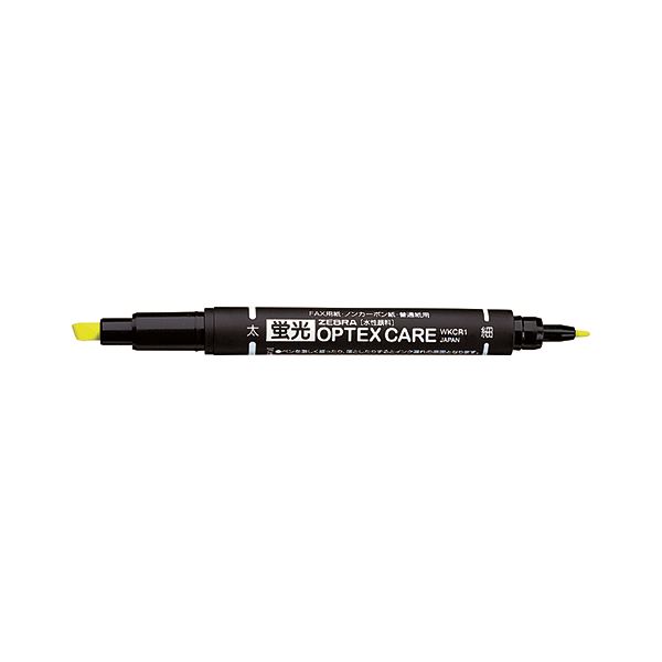 ゼブラ 蛍光オプテックス ・ ケア 細字 / 太字 黄 【×50セット】 【 セット販売 まとめ買い 割引 オフィス 文房具 文具 業務用 オフィス用品 】 文具 オフィス用品 ペン ボールペン