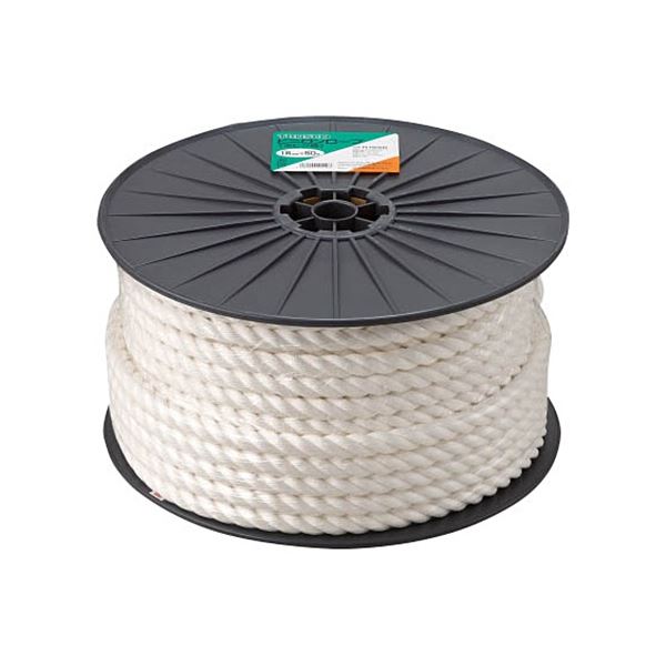 TRUSCO ビニロンロープ 16mm×50m ボビン巻 R-1650 1巻 ひも ロープ