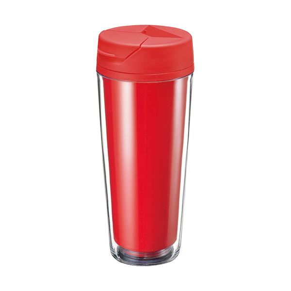 トレードワークス カスタムデザインタンブラーFC 500ml レッド TS-0617-002 1箱(50個) キッチン 食器 タンブラー