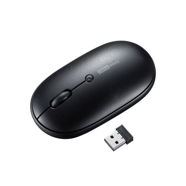 サンワサプライ 静音ワイヤレスマウス（ブラック） MA-WR187BK 【×2セット】 【 セット販売 まとめ買い 割引 】 パソコン マウス マウスパッド