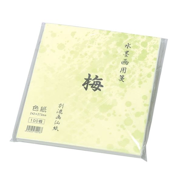 水墨カートリッジペーパー 梅 色紙大きさ （100枚） 【×１０仕掛ける】 【お徳用 まとめ買い お買い得 御役目用 割り引き 仕掛ける売りわたす】 日備品雑貨・文房具・手芸 文房具・事務備品 文具 執務室備品 文房具 事務備品 万覚え帳・紙生産品 カートリッジペーパー