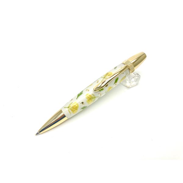 花柄 ボールペン / 文房具 【菜の花 黄色】 パーカータイプ 芯：0.7mm 日本製 文具 オフィス用品 『Frower Pen』 文具 オフィス用品 ペン ボールペン
