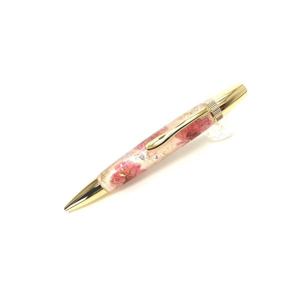 花柄 ボールペン / 文房具 【八重桜 桃色】 パーカータイプ 芯：0.7mm 日本製 文具 オフィス用品 『Frower Pen』 文具 オフィス用品 ペン ボールペン
