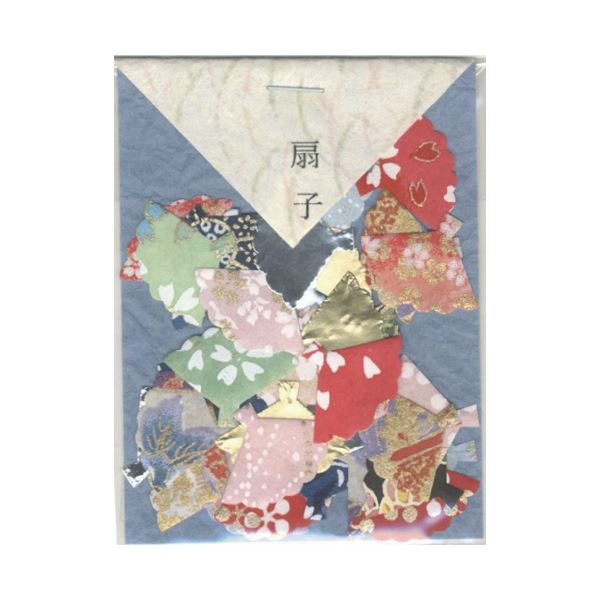 貼り絵 805036-1 扇子【×30セット】 【 セット販売 まとめ買い 割引 】 パソコン 用紙 手作りキット