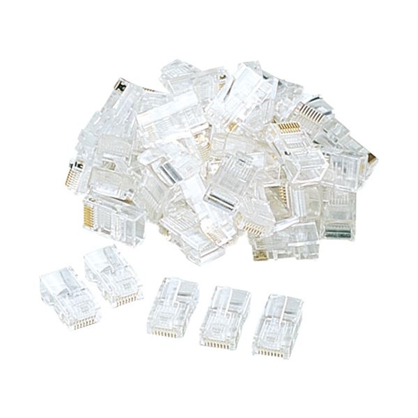 サンワサプライ RJ-45コネクタより線用 ADT-RJ45-100 1パック(100個)パソコン  ネットワーク機器